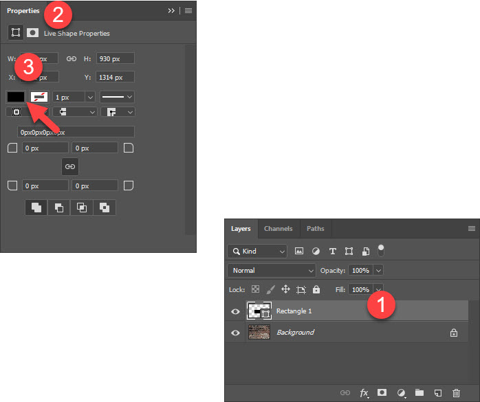 change color for shape layer using properties panel.jpg